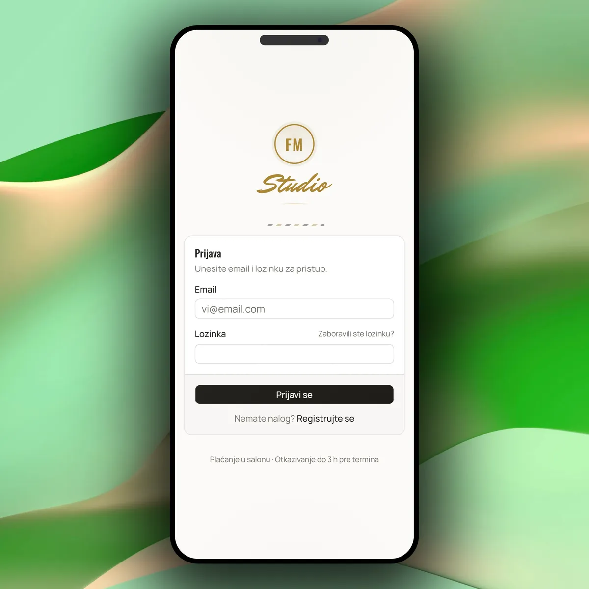 FM Studio, Booking App